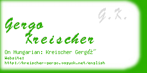 gergo kreischer business card